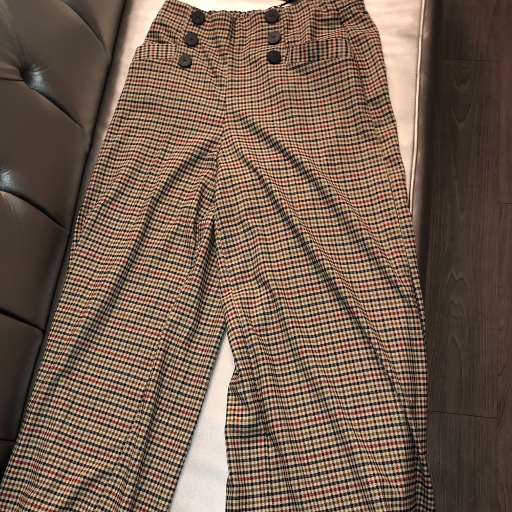 Plaid flare pants from Zara